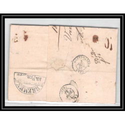 41332 Lettre LAC Allemagne Deutschland Varel Bremen TT DOUBLE FRAPPE Tour-T strasbourg 1846 cette France marque d'entree