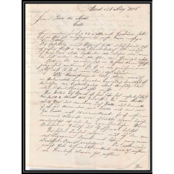 41336 Lettre LAC Allemagne Deutschland Varel Bremen Tour-T VALENCIENNES 1845 cette herault France marque d'entree