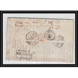 41337 Lettre LAC Allemagne Deutschland wismar Hamburg TTR4 1845 cette herault France marque d'entree Vorlaufer