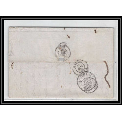 41341 Lettre LAC Allemagne Deutschland wismar Hamburg Tour-T strasbourg TT 1845 cette herault France marque d'entree