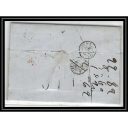 41344 Lettre LAC Allemagne Deutschland Oldenburg Bremen prusse VALENCIENNES 1849 cette route N°8 France marque d'entree