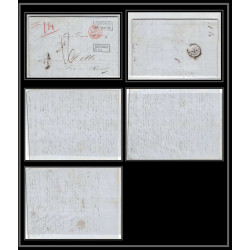41345 Lettre LAC Allemagne Deutschland Oldenburg Bremen prusse VALENCIENNES 1848 cette herault France marque d'entree