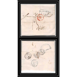 41349 Lettre LAC Allemagne Deutschland Oldenburg Bremen Tour-T strasbourg 1847 cette France marque d'entree Vorlaufer