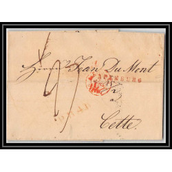 41370 Lettre LSC Allemagne Deutschland Apenburg PAYS BAS PB4R 1848 cette herault France marque d'entree Vorlaufer
