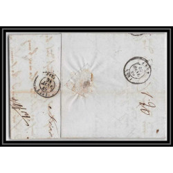41373 Lettre LAC Allemagne Deutschland Cassel gare Tour-T strasbourg 1849 cette herault France marque d'entree Vorlaufer
