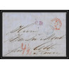 41374 Lettre LAC Allemagne Deutschland prusse forbach Magdeburg 1868 PD violet cette France marque d'entree Vorlaufer