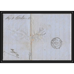 41374 Lettre LAC Allemagne Deutschland prusse forbach Magdeburg 1868 PD violet cette France marque d'entree Vorlaufer