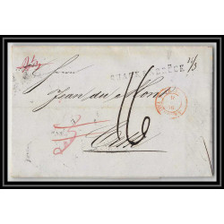 41377 Lettre LAC Allemagne Deutschland quackenbruck quakenbruck prusse VALENCIENNES 1849 cette France marque d'entree