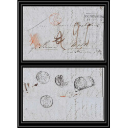 41381 Lettre LAC Allemagne Deutschland Oldenburg Bremen Tour-T strasbourg 1847 cette France marque d'entree Vorlaufer