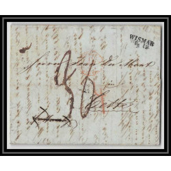 41383 Lettre LAC Allemagne Deutschland wismar Hamburg strasbourg TT 1847 cette herault France marque d'entree Vorlaufer