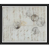 41383 Lettre LAC Allemagne Deutschland wismar Hamburg strasbourg TT 1847 cette herault France marque d'entree Vorlaufer