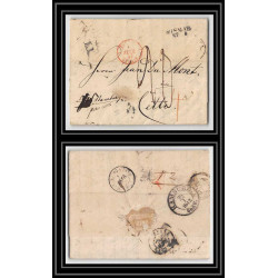 41384 Lettre LAC Allemagne Deutschland wismar Hamburg Tour-T strasbourg TT 1847 cette France marque d'entree Vorlaufer