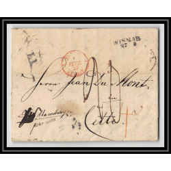 41384 Lettre LAC Allemagne Deutschland wismar Hamburg Tour-T strasbourg TT 1847 cette France marque d'entree Vorlaufer
