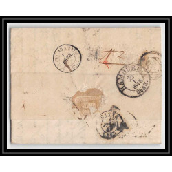 41384 Lettre LAC Allemagne Deutschland wismar Hamburg Tour-T strasbourg TT 1847 cette France marque d'entree Vorlaufer