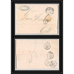 41385 Lettre LAC Allemagne Deutschland bremen th & tx Tour-T VALENCIENNES 1846 cette France marque d'entree Vorlaufer