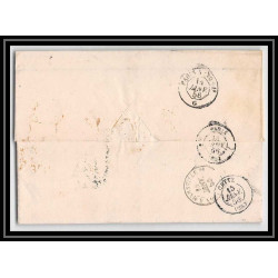41385 Lettre LAC Allemagne Deutschland bremen th & tx Tour-T VALENCIENNES 1846 cette France marque d'entree Vorlaufer