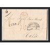41387 Lettre LAC Allemagne Deutschland Tour-T bremen TTR4 1843 cette herault France marque d'entree Vorlaufer