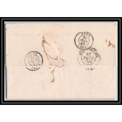 41387 Lettre LAC Allemagne Deutschland Tour-T bremen TTR4 1843 cette herault France marque d'entree Vorlaufer