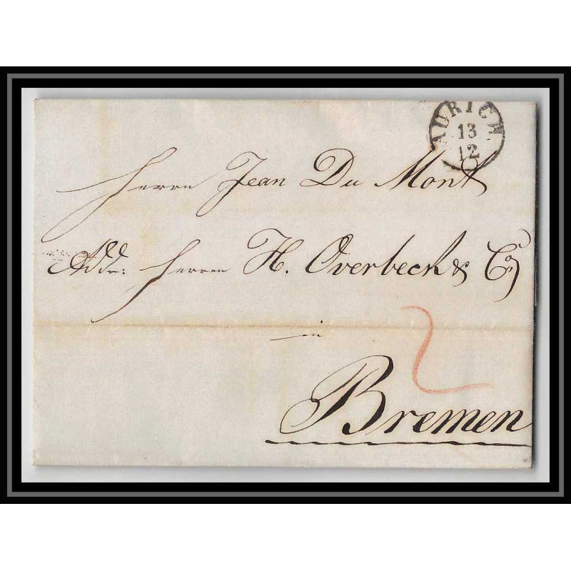 41391 Lettre LAC Allemagne Deutschland Aurich POUR BREMEN 1846 Vorlaufer
