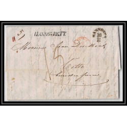 41392 Lettre LAC Allemagne Deutschland HANNOVRE TT Tour-T strasbourg 1842 cette herault France marque d'entree Vorlaufer