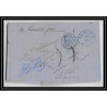 41400 Lettre LAC Allemagne Deutschland Aurich Tour-T Erquelines bleu 1867 cette herault France marque d'entree Vorlaufer