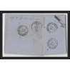 41400 Lettre LAC Allemagne Deutschland Aurich Tour-T Erquelines bleu 1867 cette herault France marque d'entree Vorlaufer