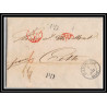 41402 Lettre LAC Allemagne Deutschland HAMBURG TT TT Tour-T strasbourg 1847 11 AED cette France marque d'entree