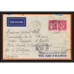 41430 Aix en provence aviso dumont d'urville force navale extreme orient Saigon vietnam Poste aérienne airmail Lettre