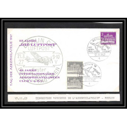 41638 Allemagne (germany BERLIN) journée de l'aerophilatelie 1967 Aviation PA Poste aérienne airmail Lettre cover