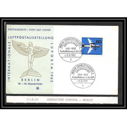 41639 Allemagne (germany BERLIN) luposta 1962 Aviation PA Poste aérienne airmail Lettre cover