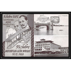 41649 Allemagne germany rfa vignette 5 JAHRE EAPC club europeen 1958 Aviation Poste aérienne airmail lettre cover