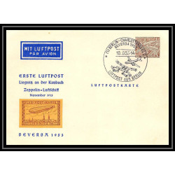 41664 zeppelin luftschiff 1953 Privat-Postkarte Allemagne (germany) Aviation PA Poste aérienne airmail Entier Stationery