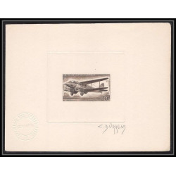0654 Epreuve d'artiste artist proof poste aérienne pa N°8 Gabon gabonaise biplane avion plane avions Signé signed