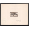 0654 Epreuve d'artiste artist proof poste aérienne pa N°8 Gabon gabonaise biplane avion plane avions Signé signed