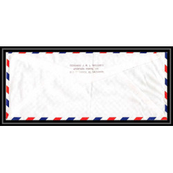 41744 air france 1965 vignette salvador Costa Rica Aviation PA Poste aérienne airmail Lettre cover