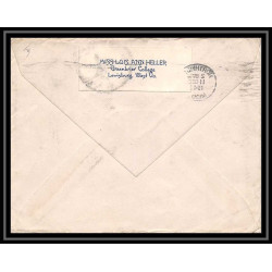 41753 RAR lewisburg guerre 1945 Wrotham kent Grande bretagne england USA Aviation PA Poste aérienne airmail Lettre cover