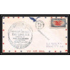 0843 lettre USA Aviation premier vol Airmail cover first flight aeroplane 1943 WHITE PLAINS Westchester County