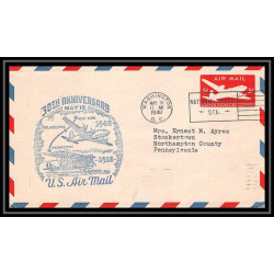 0847 lettre USA Aviation premier vol Airmail cover first flight aeroplane 1948 30th anniversary us air mail