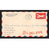 0855 lettre USA Aviation premier vol Airmail cover first flight aeroplane 1955 Columbia colonel wild fort jackson