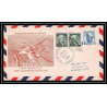 0856 lettre USA Aviation premier vol Airmail cover first flight aeroplane 1956 Cleveland Hopkins airport