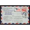 0857 lettre USA Aviation premier vol Airmail cover first flight aeroplane 1957 aerogramme klm flights to falls 