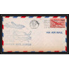 0863 lettre USA Aviation premier vol Airmail cover first flight aeroplane 1947 Milwaukee united airlines