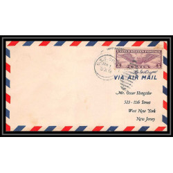 0866 USA Lettre navale (Naval cover Schiffspost) (bateau ship) Us navy 1932 USS Omaha (CL-4)