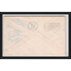 0870 Lettre USA Hélicoptère helicopter Aviation premier vol Airmail cover first flight aeroplane 1946 Chicago