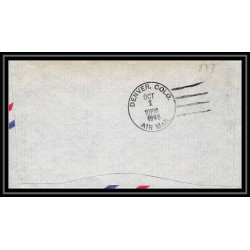 0873 lettre USA Aviation premier vol Airmail cover first flight aeroplane 1946 Chicago AM 1 first flying mail car