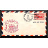 0874 Lettre USA Hélicoptère helicopter Aviation premier vol Airmail cover first flight aeroplane 1947 New York