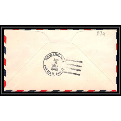 0874 Lettre USA Hélicoptère helicopter Aviation premier vol Airmail cover first flight aeroplane 1947 New York
