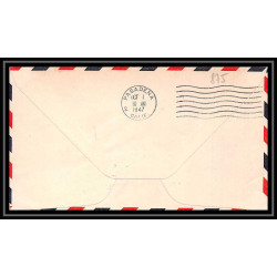 0875 Lettre USA Hélicoptère helicopter Aviation premier vol (Airmail cover first flight) 1947 Los Angeles am 84