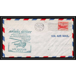 0881 Lettre USA Hélicoptère helicopter Aviation premier vol (Airmail cover first flight) 1948 Wilmington AM 84