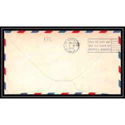 0882 Lettre USA Hélicoptère helicopter Aviation premier vol (Airmail cover first flight) 1948 Santa Ana AM 84
